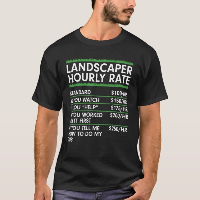 T-shirt Tarif horaire du propriétaire (Devant)