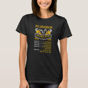 T-shirt Tarif horaire plombier évier outils agent d'entret