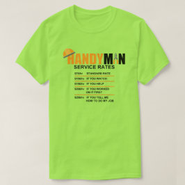 T-SHIRT TARIFS DE SERVICE HANDYMAN