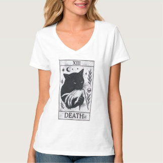 T-shirt Tarot Card Black Cat Shirt – Tarot Death Tee, Witc