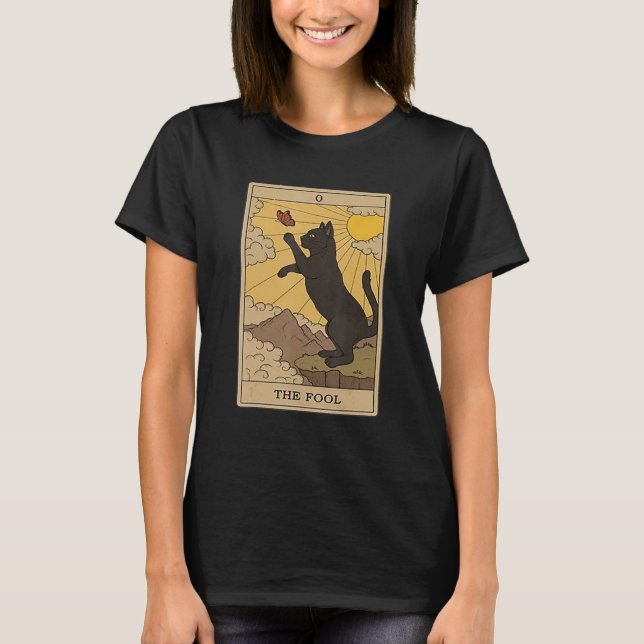 T-shirt Tarot Card Cat  The Fool (Devant)