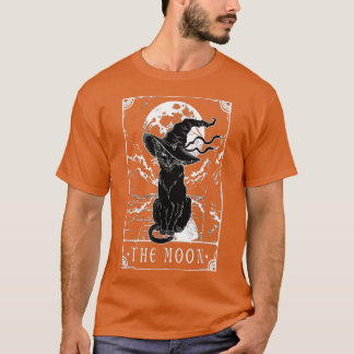 T-shirt Tarot Card Crescent Moon And Black Cat Witch Hat H