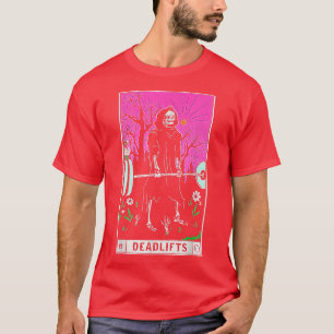 T-shirt Tarot Card Funny Gym Deadlifts entraînement Occult