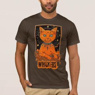 T-shirt Tarot de chat cosmique   Conception de chat orange