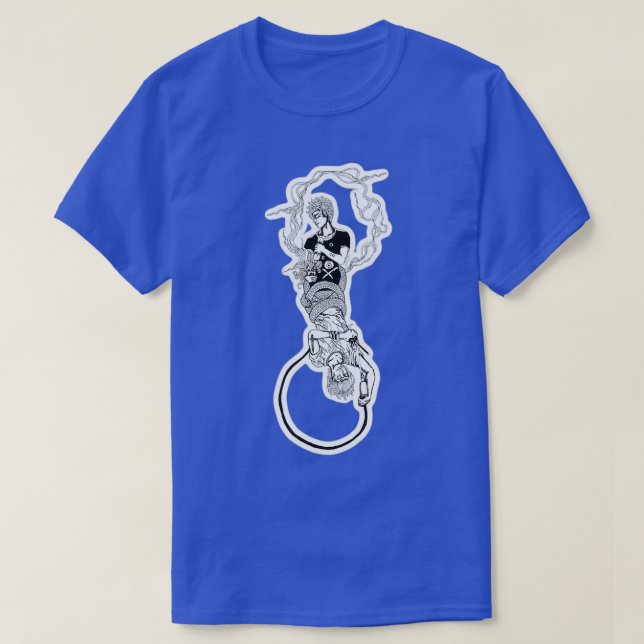T-shirt Tarot tordu magicien en encre (Design devant)