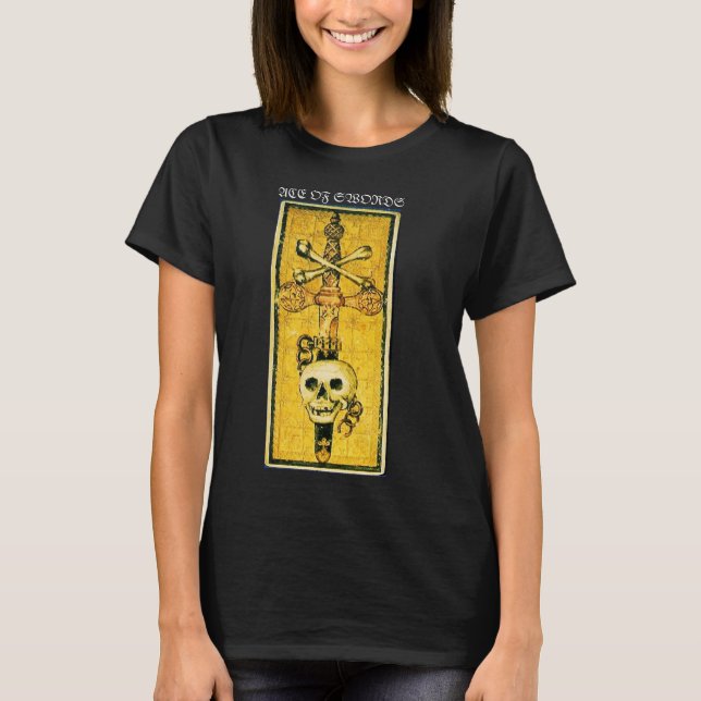 T-SHIRT TAROTS DE RENAISSANCE ANTIQUE /ACE DES ÉPÈRES (Devant)