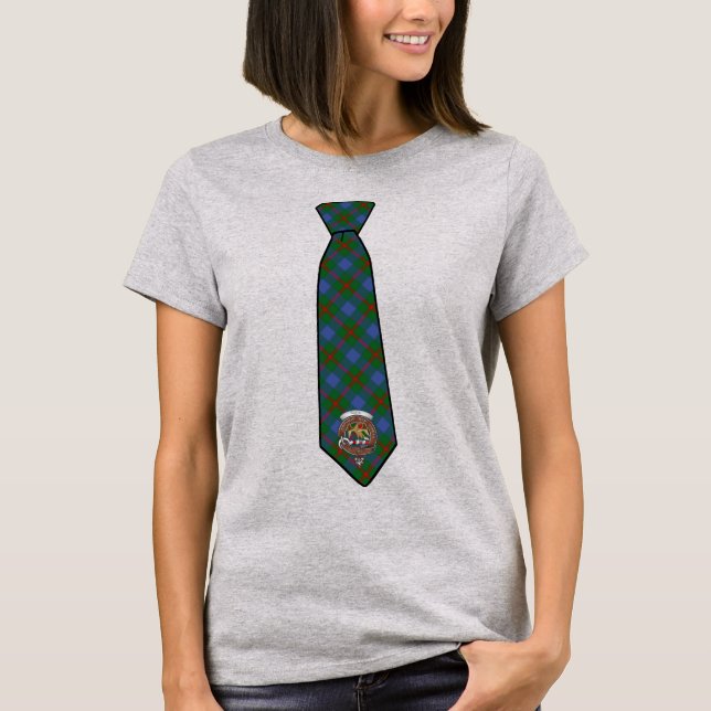 T-shirt Tartan Necktie Agnew avec insigne femmes (Devant)