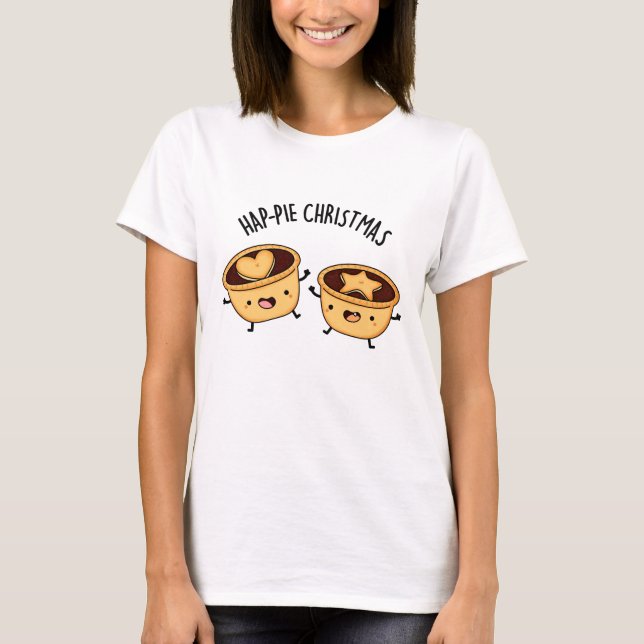 T-shirt Tarte à tarte Noël drôle Pie à tarte de Noël (Devant)