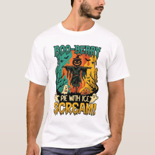 T-shirt Tarte aux baies Boo Crème glacée Citrouille Épouva