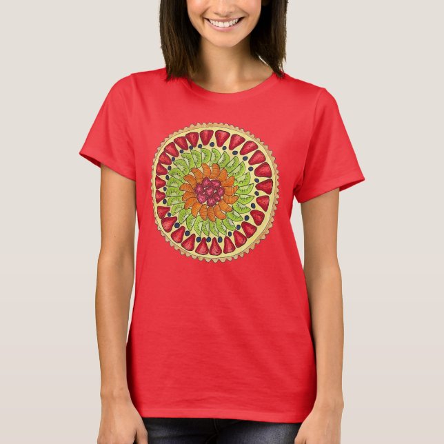 T-shirt Tarte aux Fruits Tarte aux tartes Pâte française (Devant)