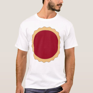 T-shirt Tarte de confiture. Rouge de framboise