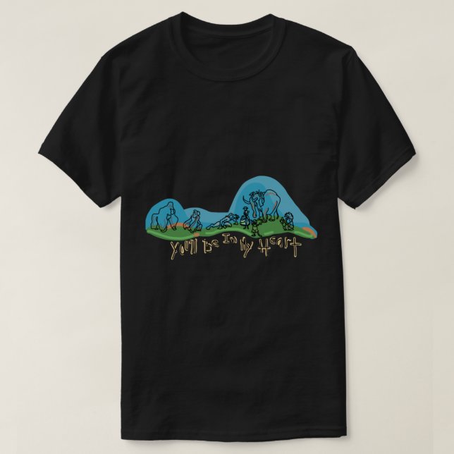 T-shirt Tarzan You&x27 ; sera dans mon coeur CitationChans (Design devant)