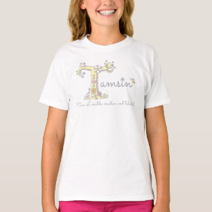 T-shirt Tasmin Girls T nom signifiant tee monogramme