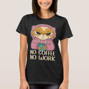 T-shirt Tasse de café espresso Sleeping Cat Coffee Hommes