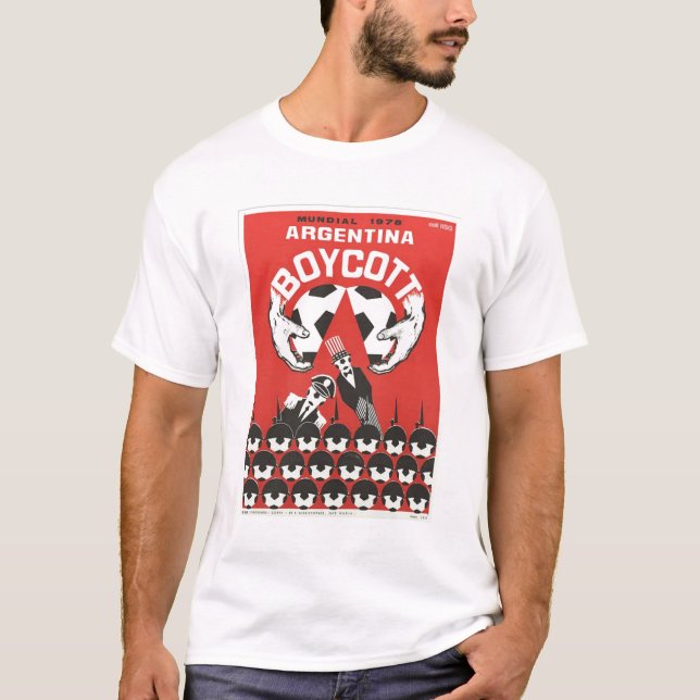 T-shirt tasse de mot du boycott 1978 de l'Argentine (Devant)