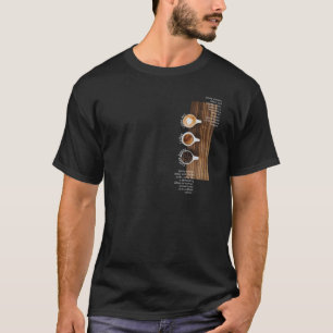T-shirt Tasses À Café Préparées De Différentes Manières