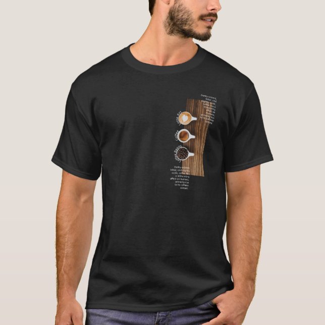 T-shirt Tasses À Café Préparées De Différentes Manières (Devant)
