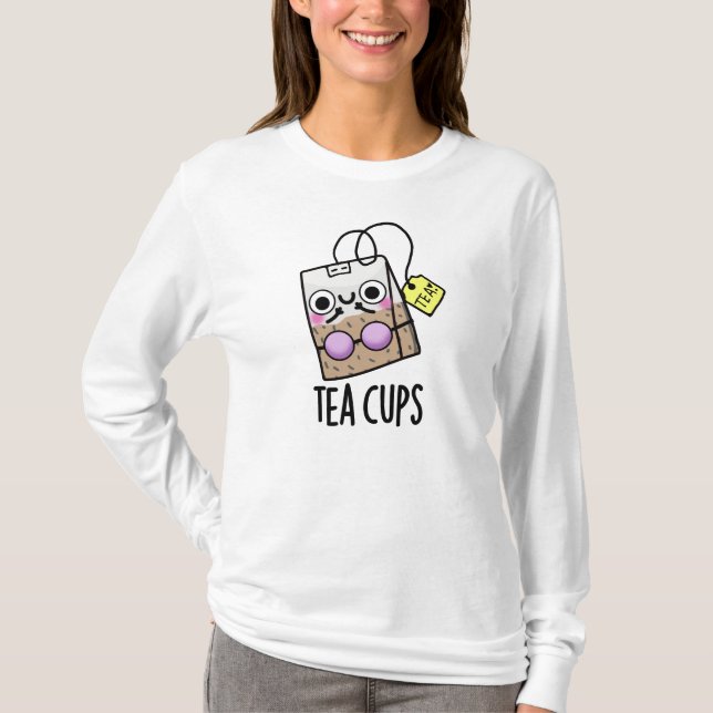 T-shirt Tasses de thé Blagues drôles de soutien-gorge (Devant)