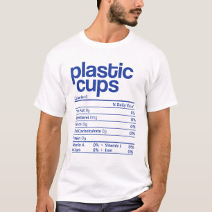T-shirt Tasses en plastique Nutrition Fact Drôle Thanksgiv