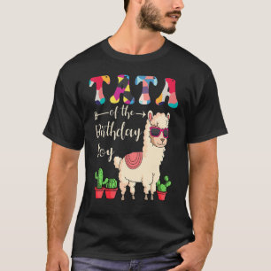 T-shirt Tata De L'Anniversaire Garçon Lama Anniversaire Pa