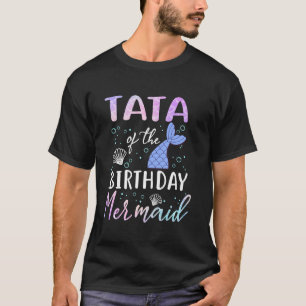 T-shirt Tata de l'anniversaire Mermaid Matching Family Par
