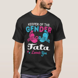 T-shirt Tata rose ou bleu vous aime Genre Révéler T Chemis