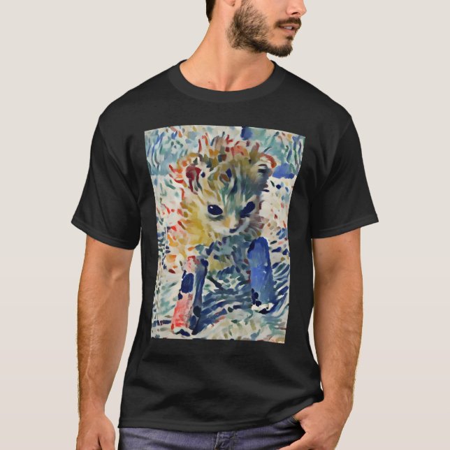 T-shirt Tater Tot Cat peinture inspirée de Matisse (Devant)