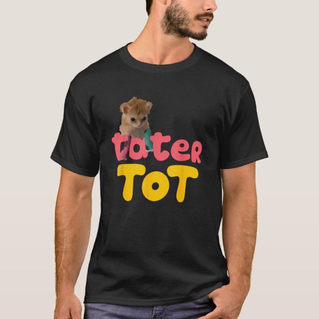 T-shirt Tater Tot chat mignon (Devant)