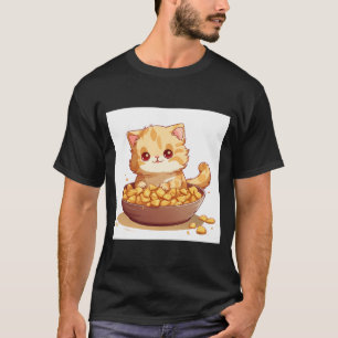 T-shirt Tater tot chat - orange tabby chat dans un bol d'é