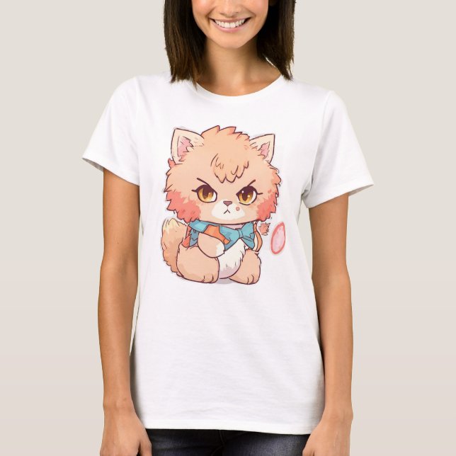 T-shirt Tater Tot Tough Kitty - Un art mignon mais raffiné (Devant)