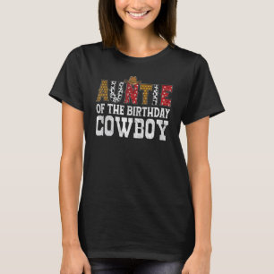 T-shirt Tatie de la fête d'anniversaire Cowboy Rodeo Enfan