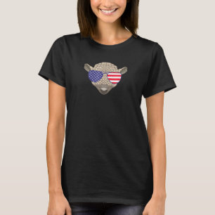 T-shirt Tatou Cool Portant Des Lunettes De Soleil Drapeau