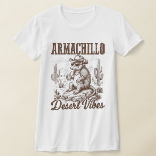 T-shirt Tatou Cowboy Armachillo Vibes Désertiques Drôle