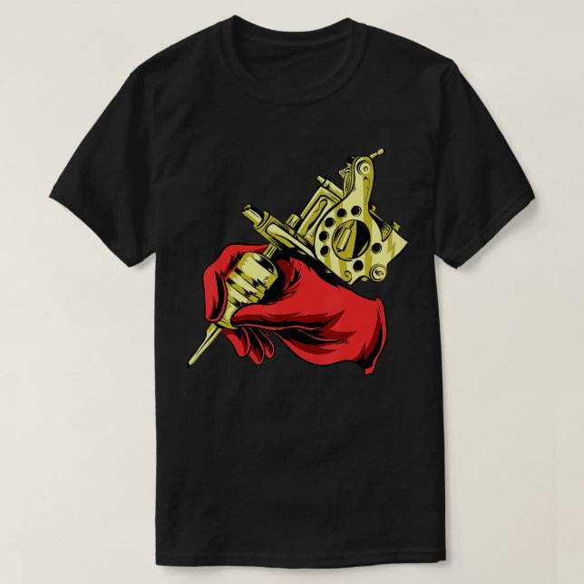T-shirt Tatouage Artiste tatouage Encre Master Machine Enc (Design devant)