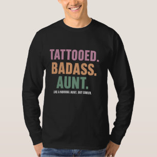 T-shirt Tatouage Badass Tante Enceinte Funny Présente Pour