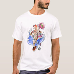 T-shirt Tatouage classique oriental frais de Lotus de