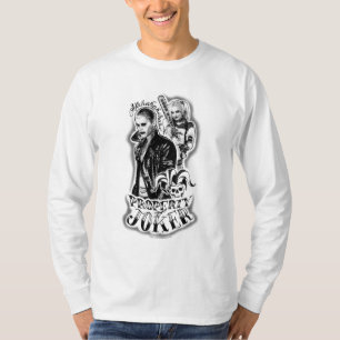 T-shirt Tatouage d'aerographe de joker et de Harley du