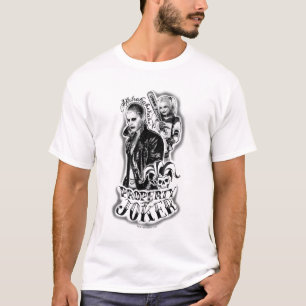 T-shirt Tatouage d'aerographe de joker et de Harley du