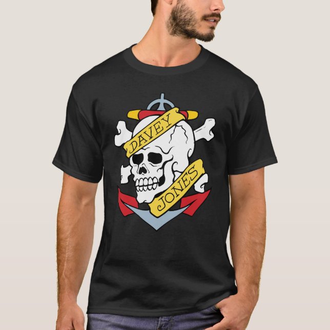 T-shirt Tatouage de Davey Jones (Devant)