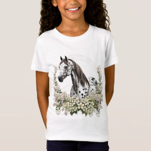 T-Shirt Tatouage de dessin animé d'Appaloosa avec bordure