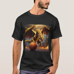 T-shirt Tatouage de dragon d'or