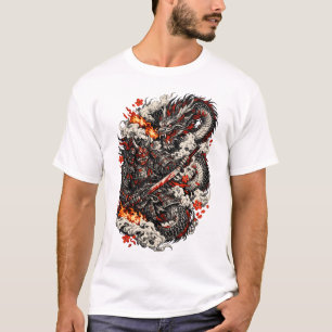 T-Shirt Tatouage de Dragon Japonais Irezumi Samo