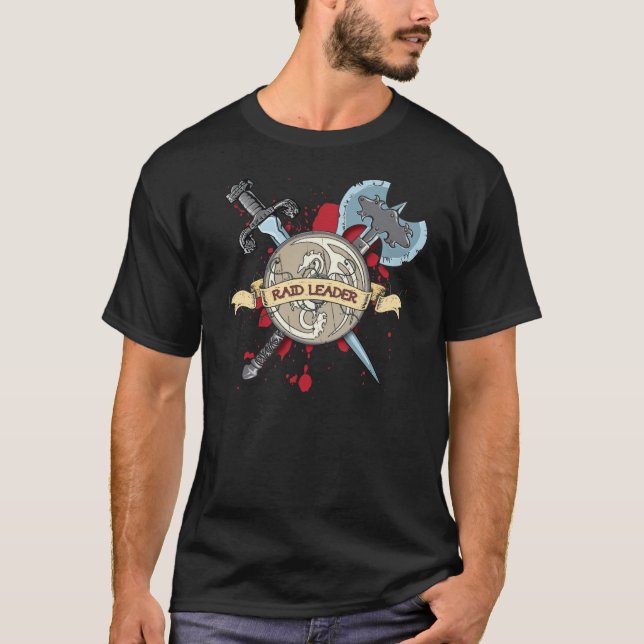 T-shirt Tatouage du CHEF de RAID - épée, hache, et (Devant)