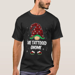 T-shirt Tatouage Gnome Buffalo Plaid Matching Famille Chri