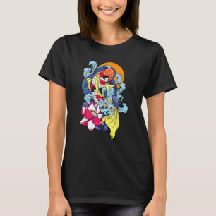 T-shirt Tatouage Japonais Cool Poisson Koi Jinli Japon Car