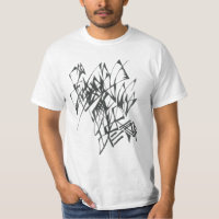 Tatouage Tribal Abstrait Noir et Blanc Encadré