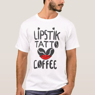 T-shirt Tatouages & Café en bâton - Chemises mignonnes - C