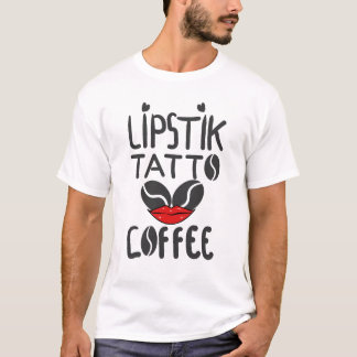 T-shirt Tatouages & Café en bâton - Chemises mignonnes - C