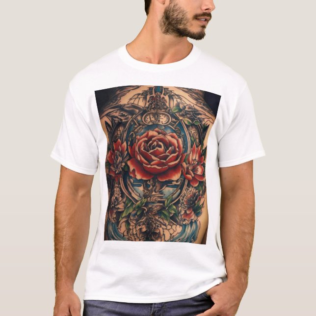 T-shirt Tatouages traditionnels et néo-traditionnels (Devant)