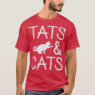 T-shirt Tats & Cats T Tattoo Artist Tattooed Ink Lover Gi